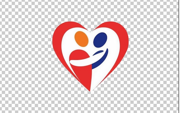 coppia innamorata in un paesaggio cuore valentine39s giorno carta 3d render illustrazione