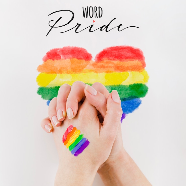 PSD copyspace-mockup für den lgbt-pride day