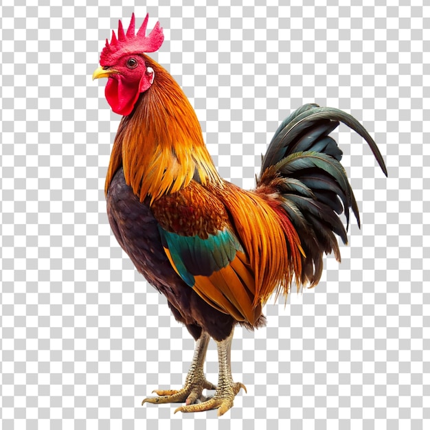 PSD un coq isolé sur un fond transparent