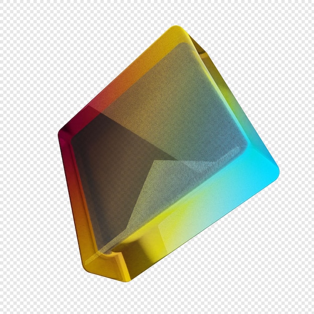 Cor de gradiente de vidro geométrico 3D