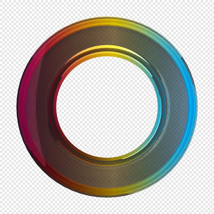 PSD cor de gradiente de vidro geométrico 3d
