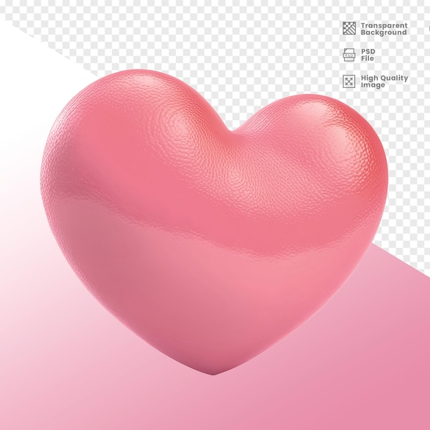 PSD coracao 3d elemento para composicao 3d elemento del corazón para la composición