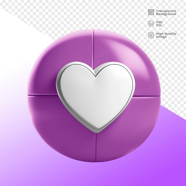 CORACAO 3D ELEMENTO PARA COMPOSICAO 3D Elemento del corazón para la composición