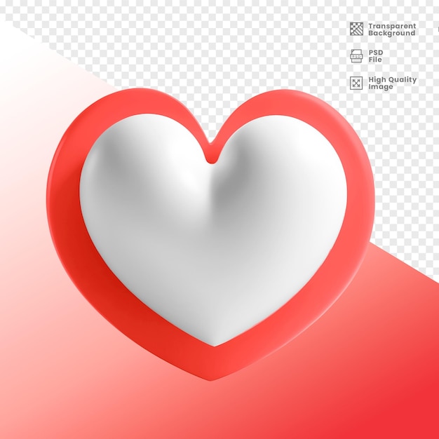 CORACAO 3D ELEMENTO PARA COMPOSICAO Elemento di cuore 3D per la composizione