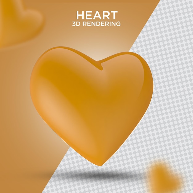 Coração amor emoji 3d