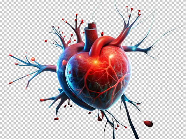 Coração digital com batida cardíaca