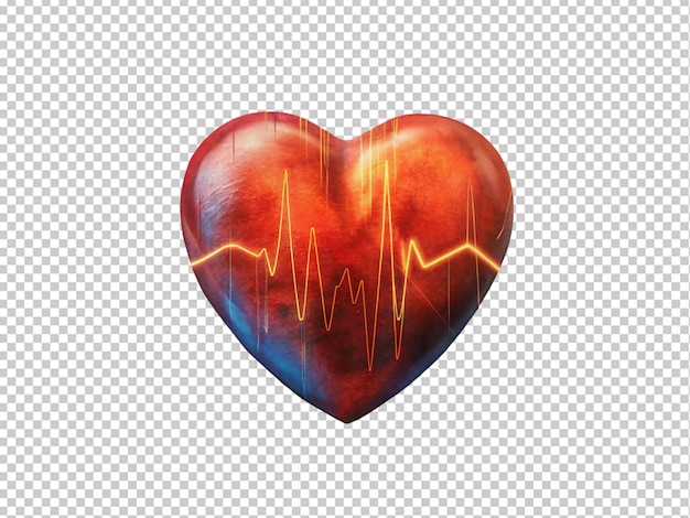 PSD coração digital com batida cardíaca