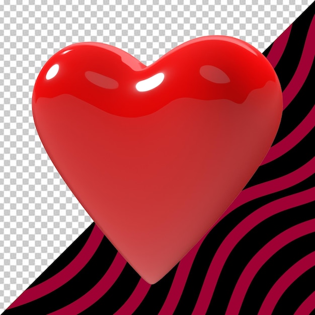 Coração Vermelho 3D
