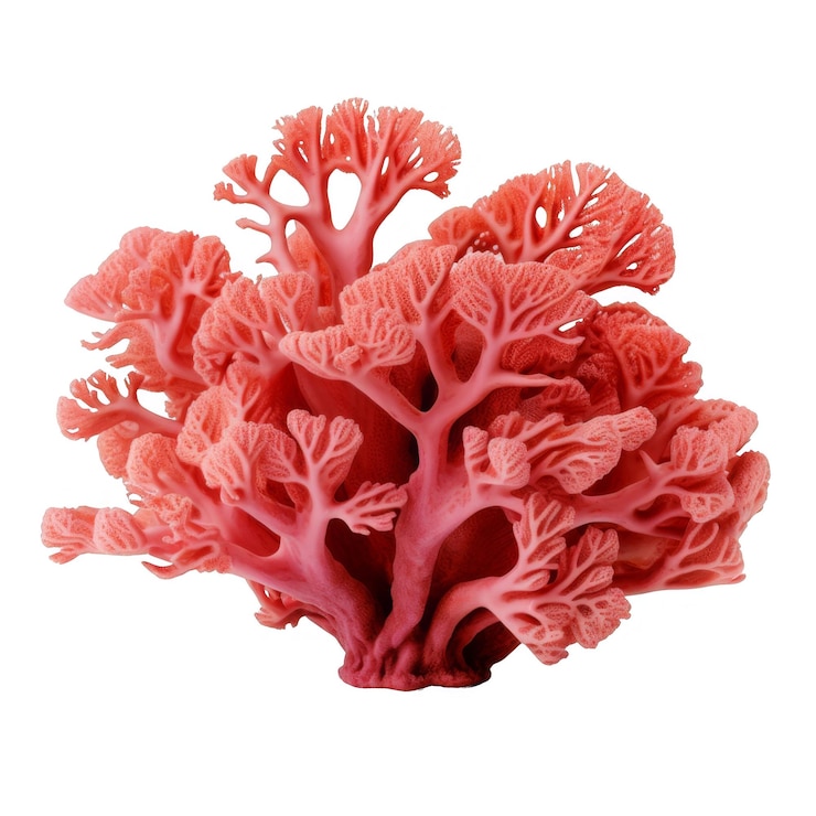 PSD le corail rose isolé sur un fond transparent