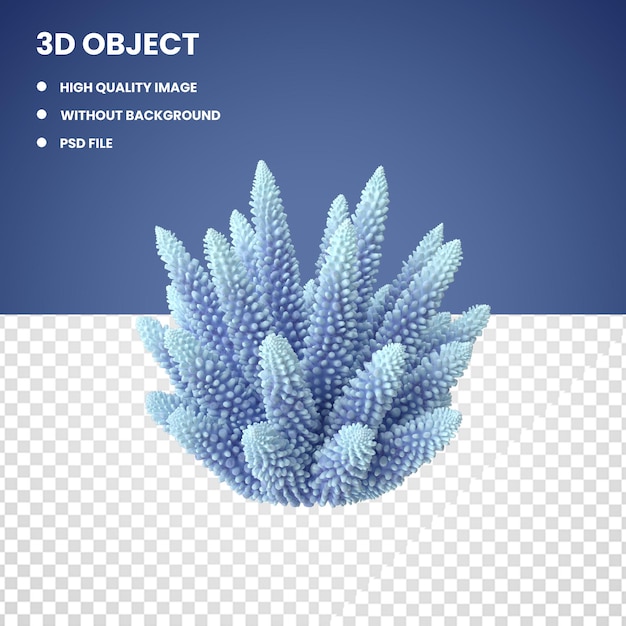 Coral 1 branco modelo 3d