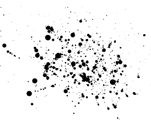 Coral vivo salpicado de tinta preta