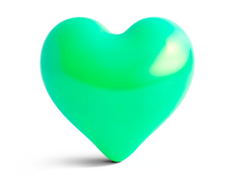 PSD un corazón en 3d brillante