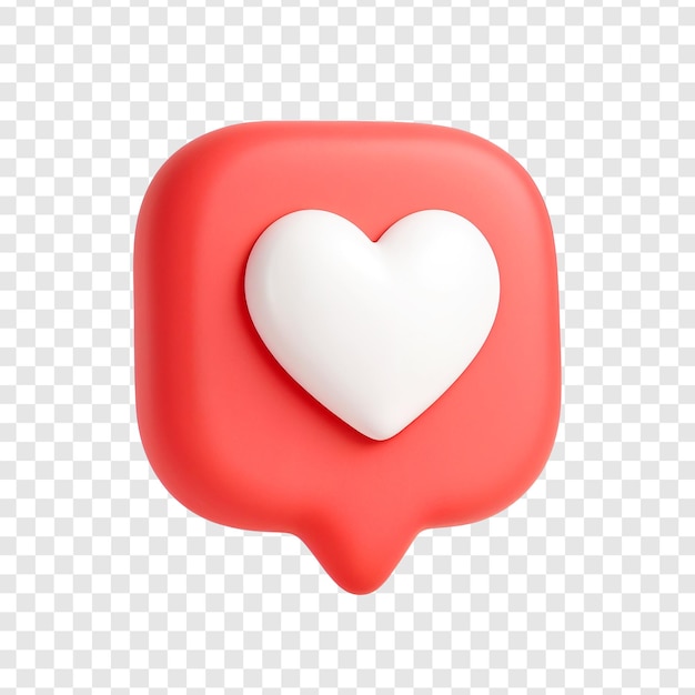 Un corazón en 3D como el icono del amor