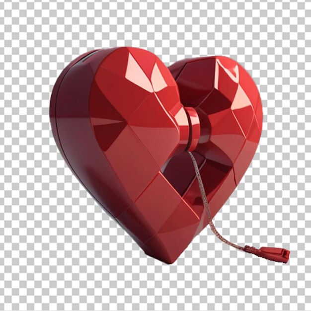 PSD corazón en 3d con corbata