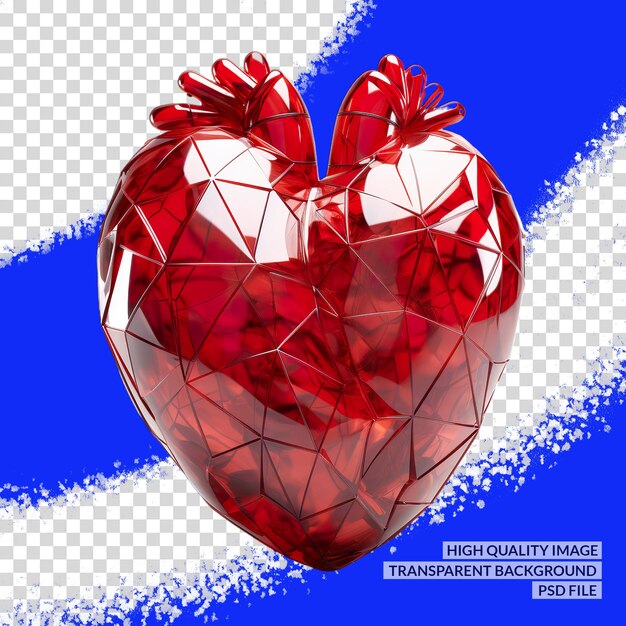PSD corazón 3d renderizar fondo transparente 3d png clipart trasfondo aislado transparente
