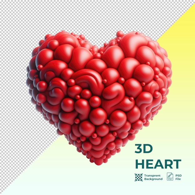 PSD el corazón en 3d