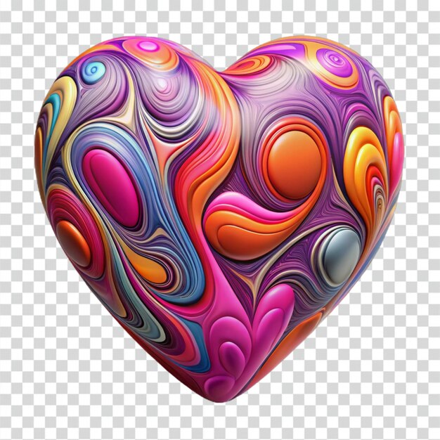 Corazón abstracto y colorido
