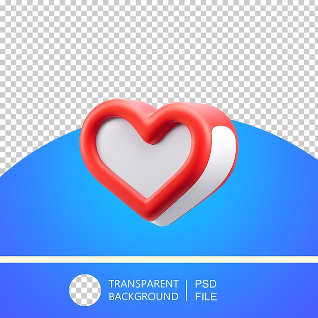 Corazón amor emoji modelo 3d