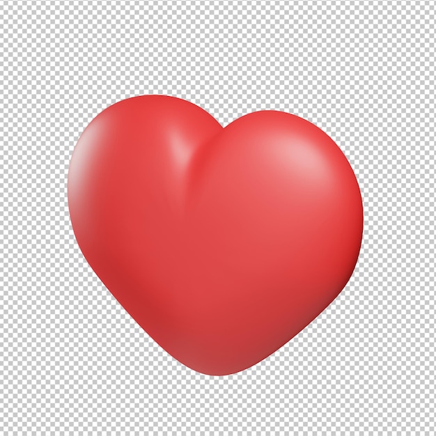 corazón, amor, icono, 3d, ilustración