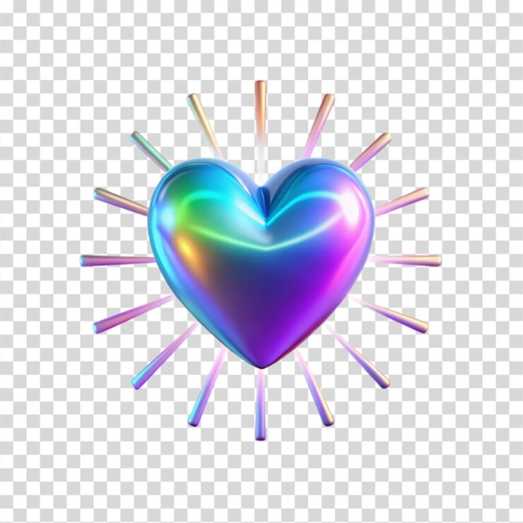PSD el corazón del arco iris estalla