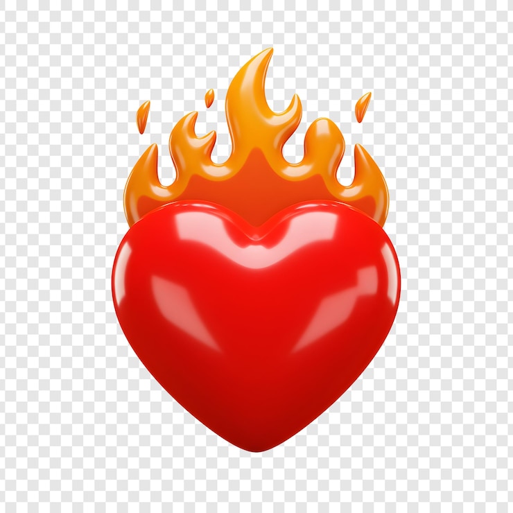 PSD el corazón ardiente
