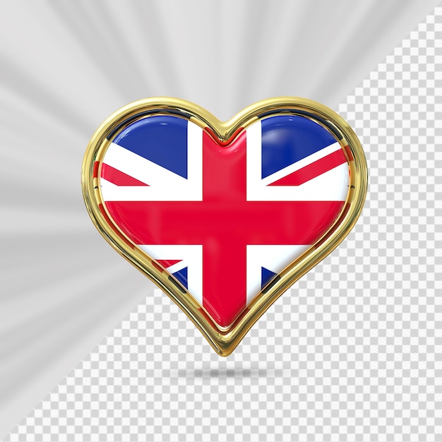 Corazón Bandera Reino Unido