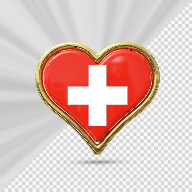 PSD corazón bandera suiza