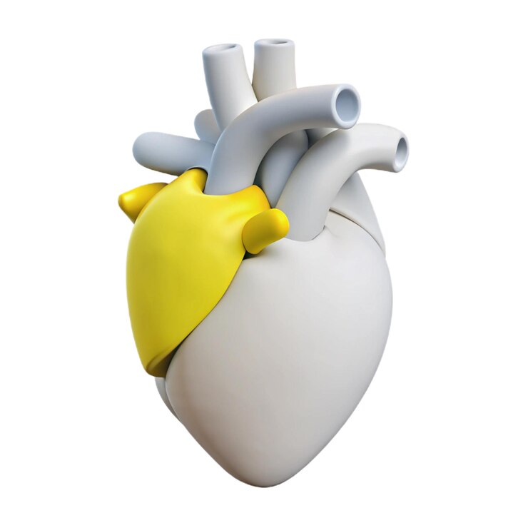 PSD un corazón blanco y amarillo con un corazón amarillo en él