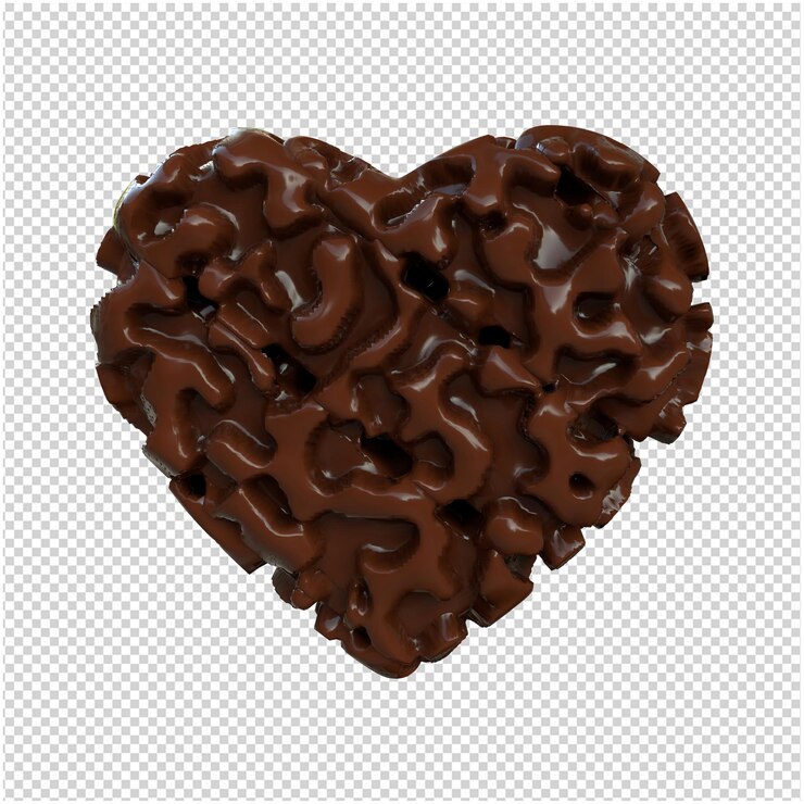 PSD corazón de chocolate