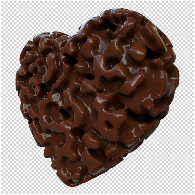 PSD corazón de chocolate