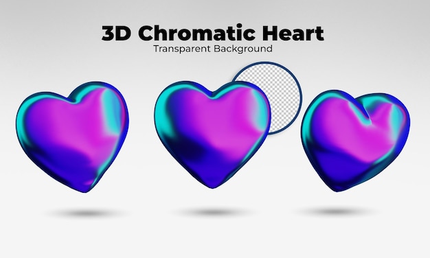 Corazón cromático 3D