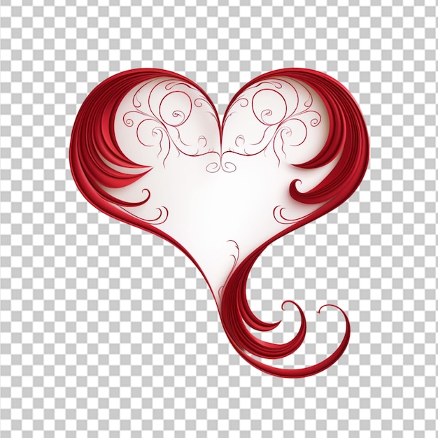 Corazón floral retro elemento gráfico ornamental