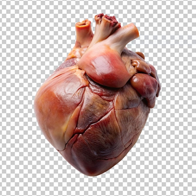 corazón humano sobre un fondo transparente