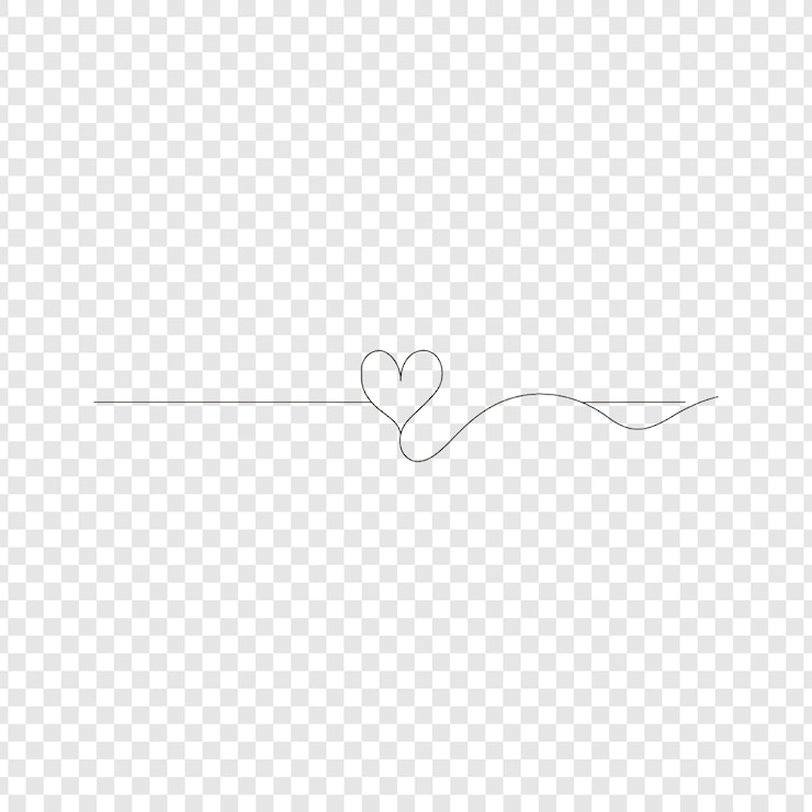 PSD un corazón con una línea dibujada en él