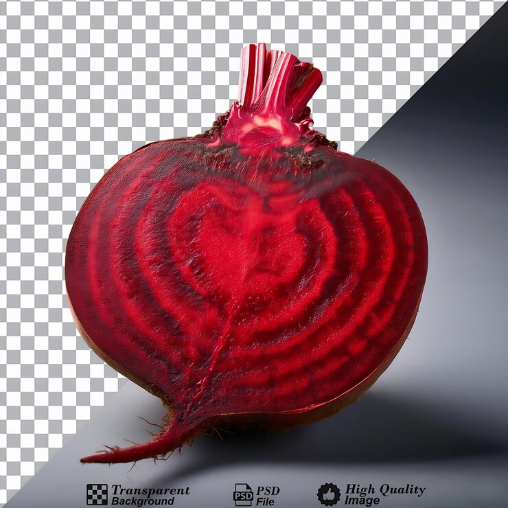 PSD el corazón de la naturaleza una remolacha vibrante aislada