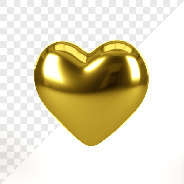 Corazón de oro 3d