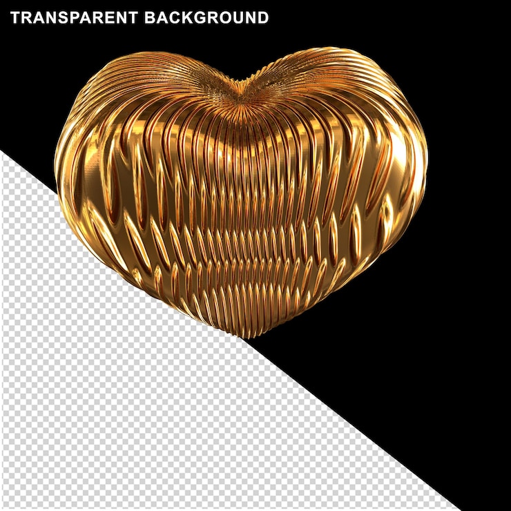 PSD corazón de oro acanalado
