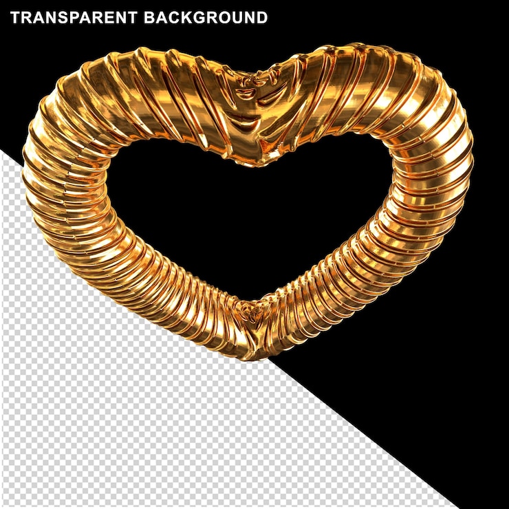 PSD corazón de oro acanalado