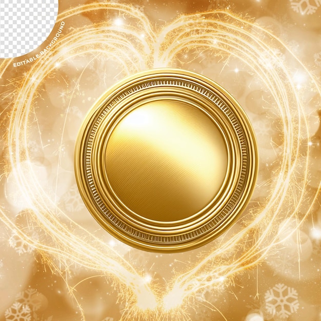un corazón de oro con un fondo de oro y un corazón que dice amor