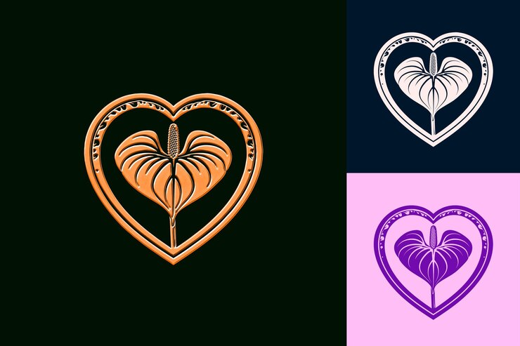 PSD un corazón con la palabra amor en él