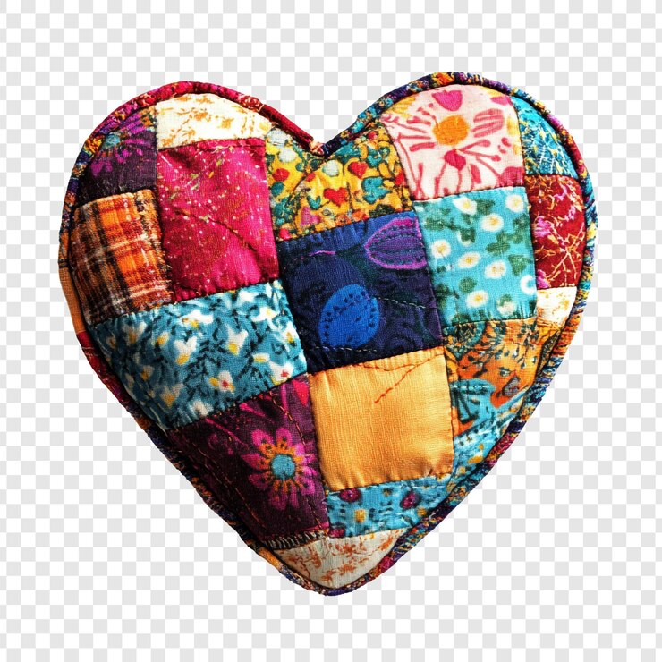 PSD corazón de patchwork de colores