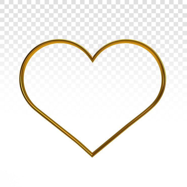 PSD corazón de psd en un fondo transparente