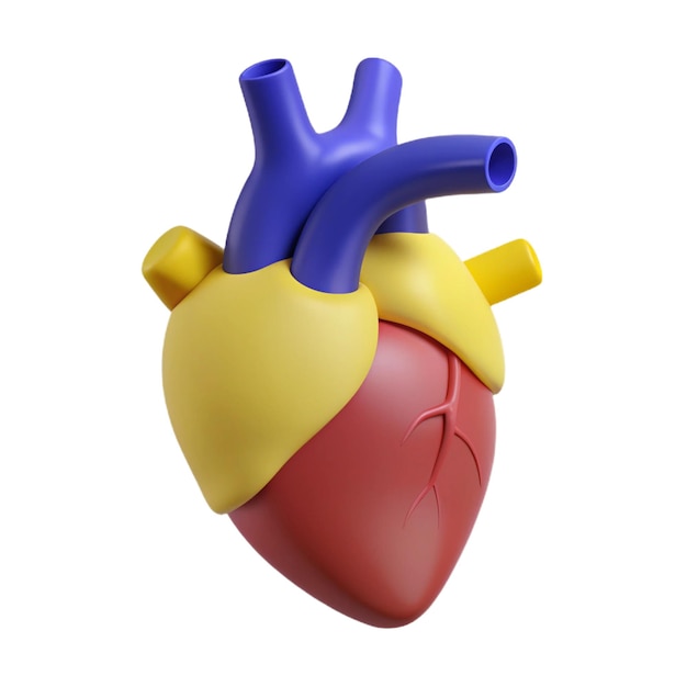 un corazón que tiene un corazón azul en él