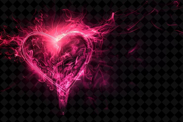 PSD un corazón que tiene líneas rosas en él