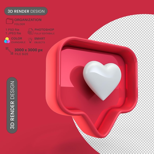 un corazón rojo con un corazón blanco en el medio