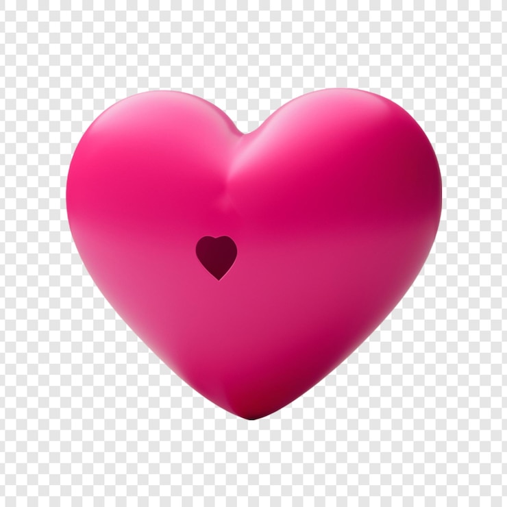 PSD un corazón rosa con un corazón negro en él