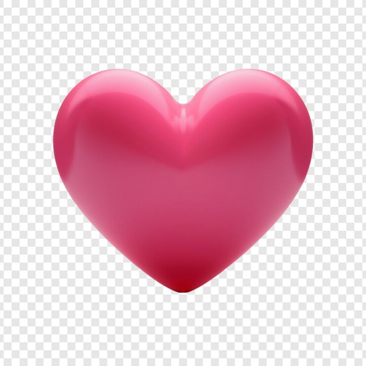 PSD un corazón rosa con un corazón rojo en un fondo a cuadros