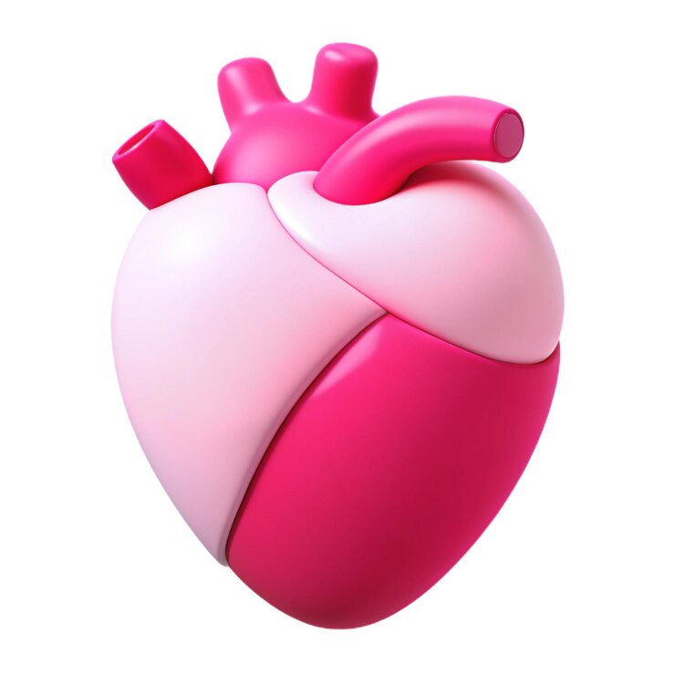 PSD un corazón rosa con un corazón rosa en el interior