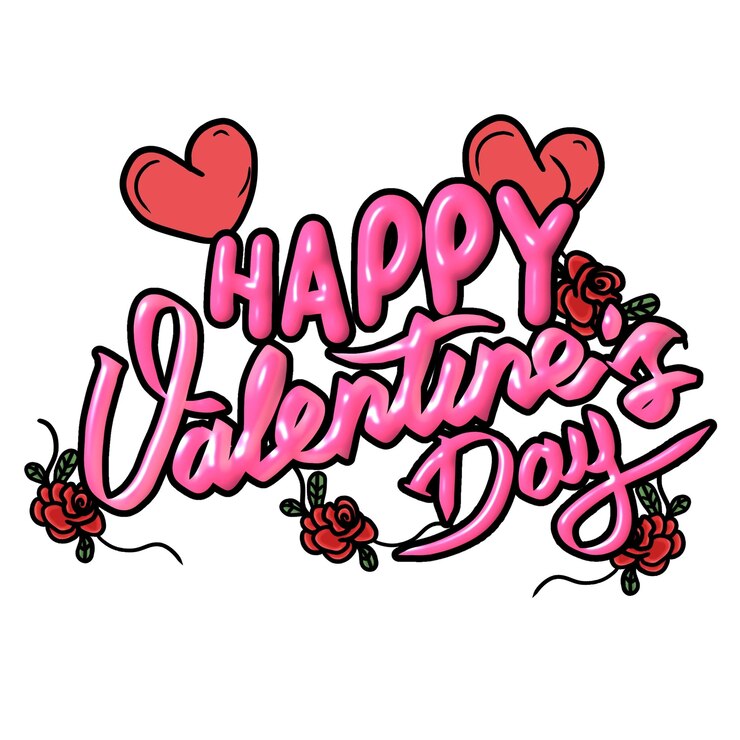 PSD un corazón rosa con corazones en él y un fondo blanco feliz mi día de san valentín