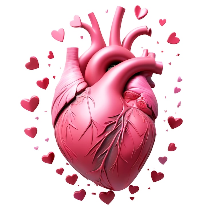 PSD un corazón rosado con un corazón que dice " corazón "